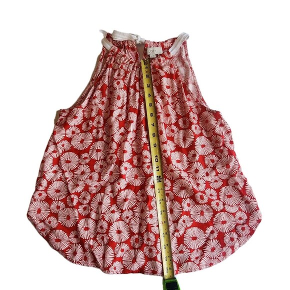 LOFT Red Firework Print Halter Cami Tank Top Women’s Small Sleeveless Pullover - Picture 5 of 8